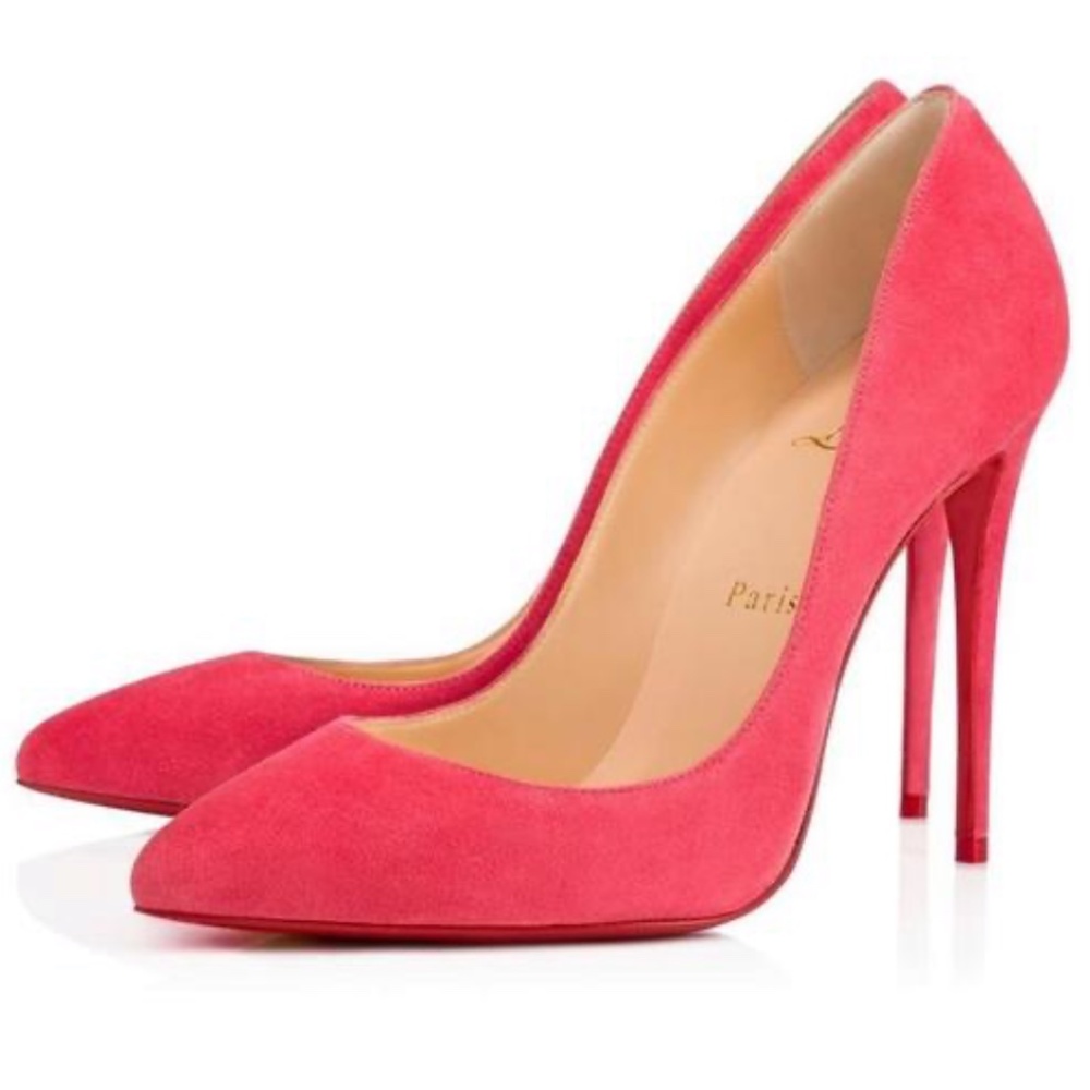 Christian Louboutin Pink Suede Pigalle Follies 100